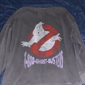Aeire Charcoal Grey Long Sleeve Ghostbusters Crewneck